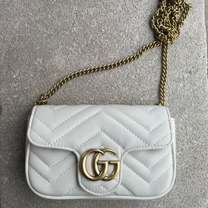 Gucci marmot super mini in white